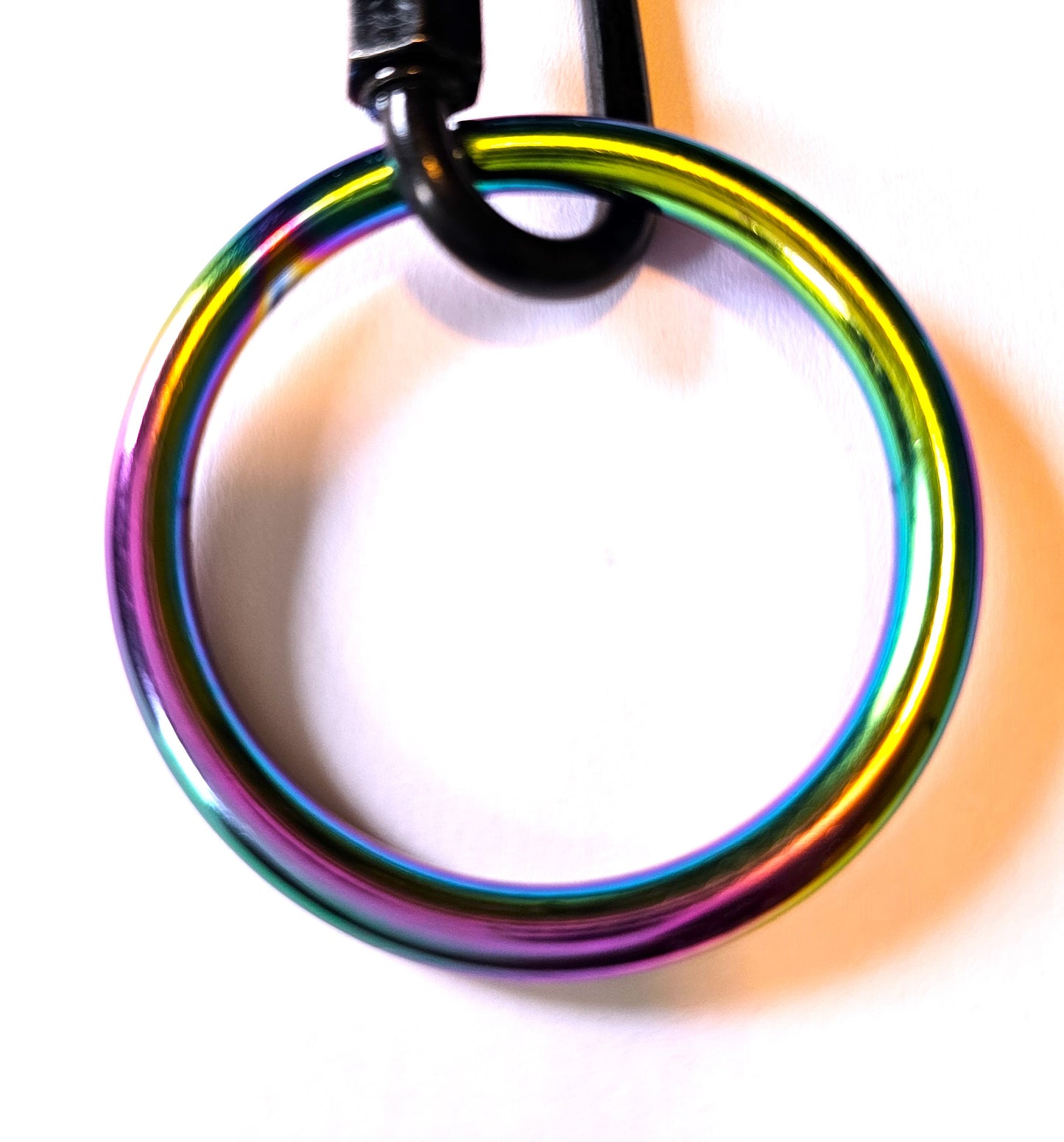 Classic Dogwood Black Plated Stainless Steel with Iridescent Rainbow Rings